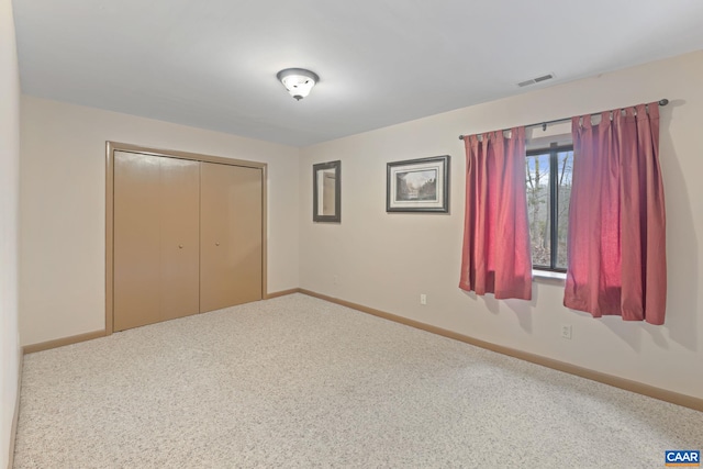 19 Hawks Pl, Palmyra, VA 22963 - unfurnished bedroom with baseboards, a closet, visible vents, and carpet floors
