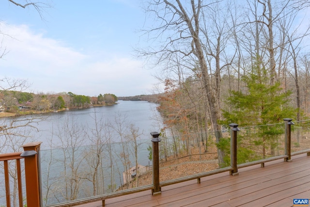 19 Hawks Pl, Palmyra, VA 22963 - deck featuring a water view