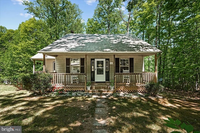 54 Courthouse Mountain Rd, Madison, VA 22727 - view of front of home with covered porch and roof with shingles