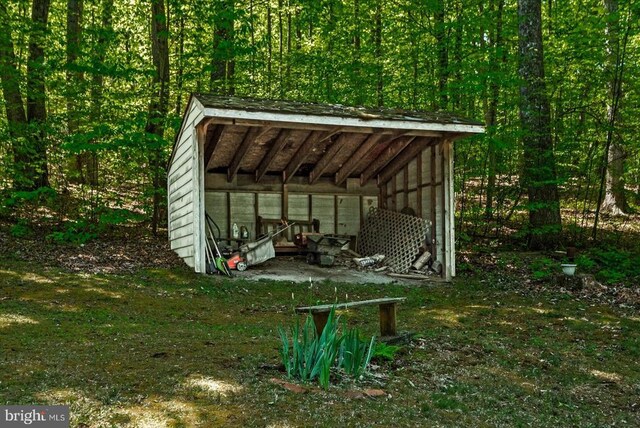 54 Courthouse Mountain Rd, Madison, VA 22727 - view of outdoor structure with an outbuilding and a wooded view