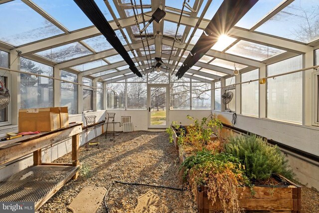  - sunroom with vaulted ceiling