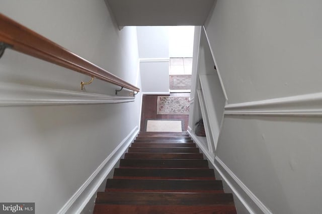 214 Culpeper St W, Culpeper, VA 22701 - stairs featuring hardwood / wood-style floors