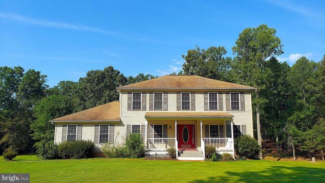 8128 Shirley Rd, Spotsylvania, VA 22551 - colonial inspired home with covered porch and a front yard