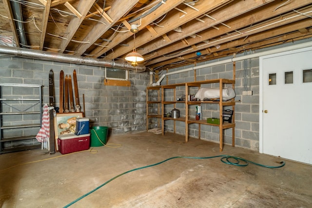 16540 Stoney Lea Ln, Elkton, VA 22827 - unfinished basement featuring concrete block wall