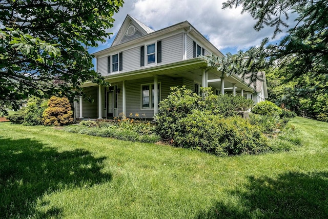 16540 Stoney Lea Ln, Elkton, VA 22827 - view of front of home featuring covered porch and a front lawn