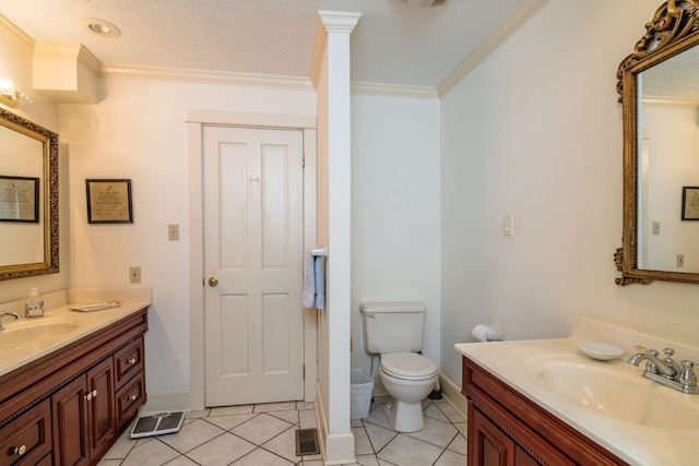 16540 Stoney Lea Ln, Elkton, VA 22827 - full bathroom with two vanities, tile patterned floors, and crown molding