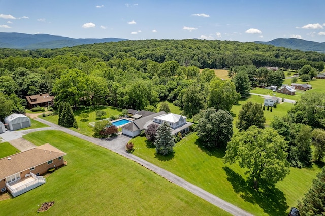 16540 Stoney Lea Ln, Elkton, VA 22827 - drone / aerial view of a heavily wooded area and a mountainous background