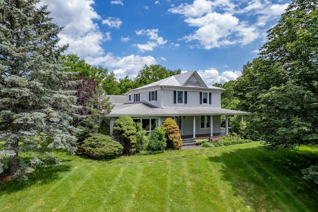 16540 Stoney Lea Ln, Elkton, VA 22827 - view of front of home featuring covered porch and a front lawn