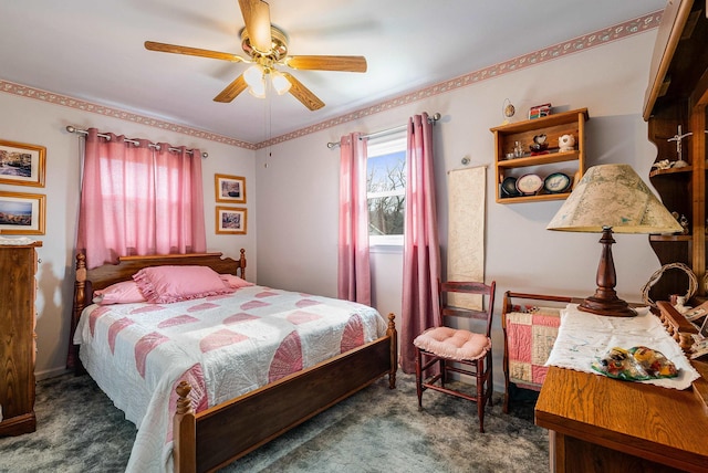 14335 S E Side Hwy, Grottoes, VA 24441 - bedroom featuring ceiling fan and carpet floors