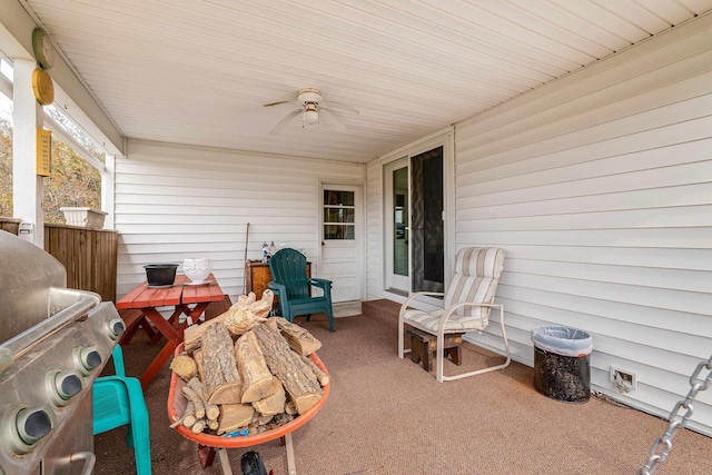 14335 S E Side Hwy, Grottoes, VA 24441 - view of patio / terrace featuring a ceiling fan