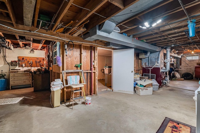 14335 S E Side Hwy, Grottoes, VA 24441 - unfinished basement with heating unit