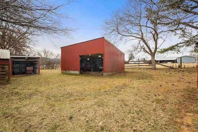 14335 S E Side Hwy, Grottoes, VA 24441 - view of pole building featuring a yard and fence