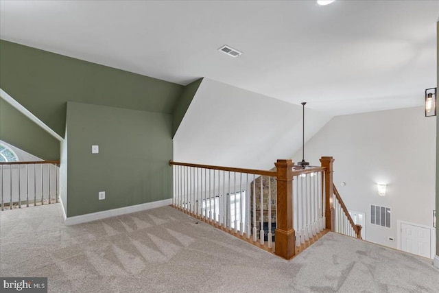 8606 Laroque Run Dr, Fredericksburg, VA 22407 - bonus room with baseboards, carpet flooring, visible vents, and vaulted ceiling