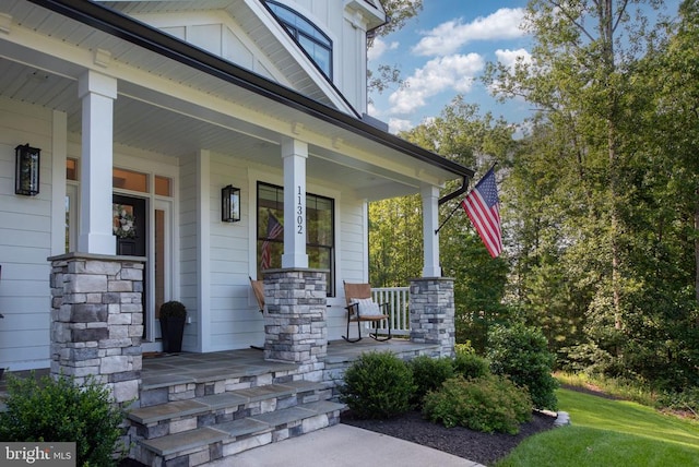 11302 Radcliff Ter, Spotsylvania, VA 22551 - property entrance with a porch