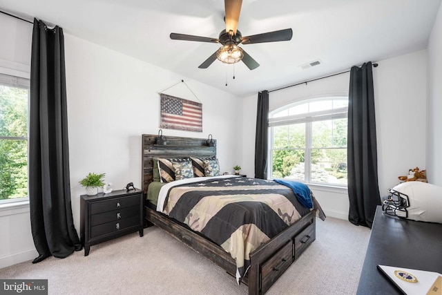 11302 Radcliff Ter, Spotsylvania, VA 22551 - bedroom featuring light colored carpet and a ceiling fan