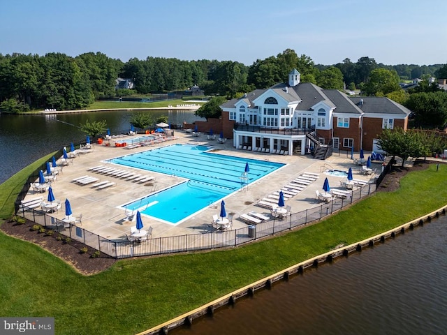 11302 Radcliff Ter, Spotsylvania, VA 22551 - community pool with a water view and a patio