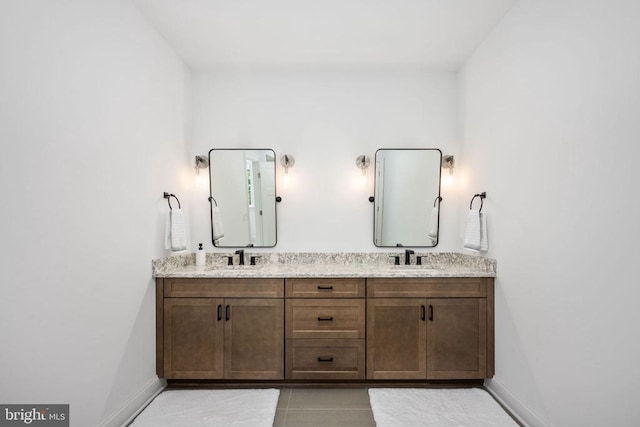11302 Radcliff Ter, Spotsylvania, VA 22551 - full bath featuring double vanity and tile patterned floors