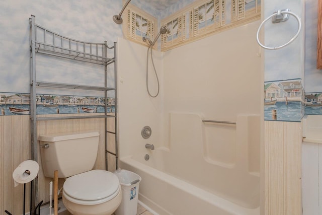 22 Loblolly Rd, Palmyra, VA 22963 - bathroom featuring shower / bathtub combination and a wainscoted wall