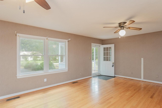 22 Loblolly Rd, Palmyra, VA 22963 - unfurnished room with a ceiling fan and wood finished floors