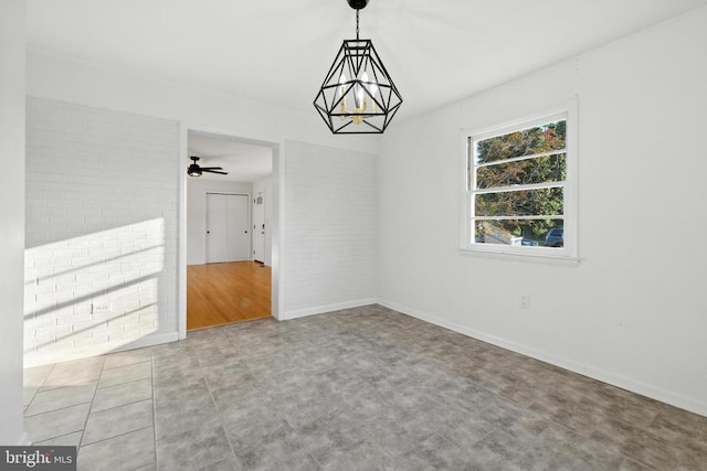 6 Charles St, Luray, VA 22835 - empty room featuring a chandelier and a ceiling fan