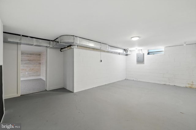 6 Charles St, Luray, VA 22835 - finished below grade area with electric panel and concrete block wall