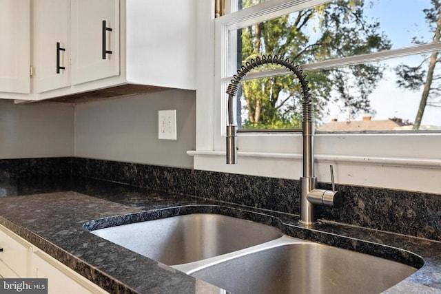 6 Charles St, Luray, VA 22835 - kitchen view of white cabinetry and dark countertops