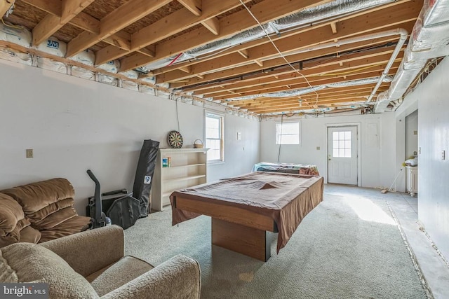 7599 Secretarys Sand Rd, Schuyler, VA 22969 - playroom with billiards and light colored carpet