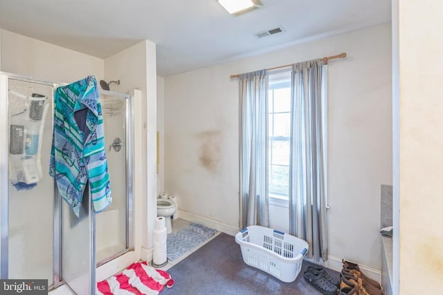 7599 Secretarys Sand Rd, Schuyler, VA 22969 - full bathroom with a stall shower, baseboards, and a bidet