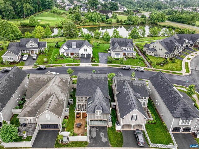 804 Golf View Dr, Crozet, VA 22932 - birds eye view of property featuring a water view and a residential view