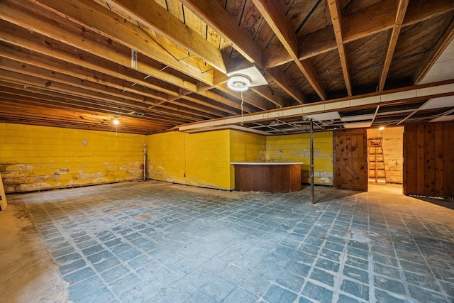1435 Bluestone St, Harrisonburg, VA 22801 - finished below grade area featuring wood walls