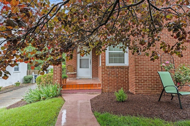 1435 Bluestone St, Harrisonburg, VA 22801 - doorway to property with brick siding