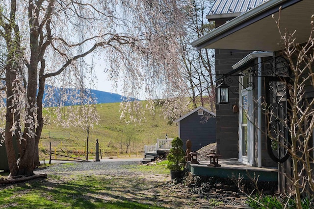 2665 Deerfield Valley Rd, Deerfield, VA 24432 - view of yard with a deck with mountain view