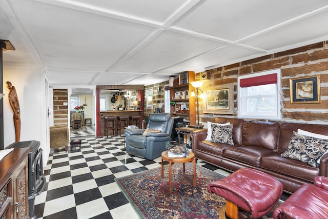 2665 Deerfield Valley Rd, Deerfield, VA 24432 - living room featuring a bar and tile patterned floors
