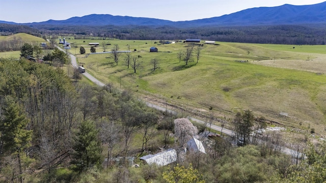 2665 Deerfield Valley Rd, Deerfield, VA 24432 - aerial view of property and surrounding area with rural landscape, mountains, and a pastoral area