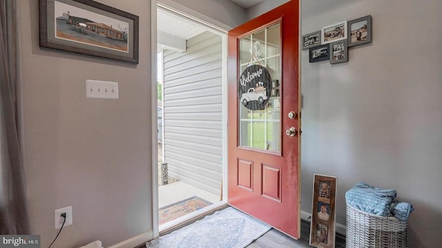 property entrance with a porch