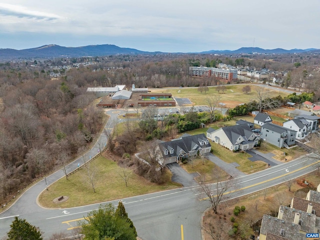 bird's eye view featuring a mountain view