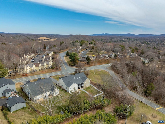 bird's eye view with a residential view and a mountain view