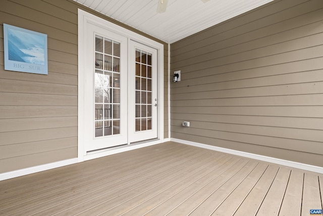 deck featuring french doors