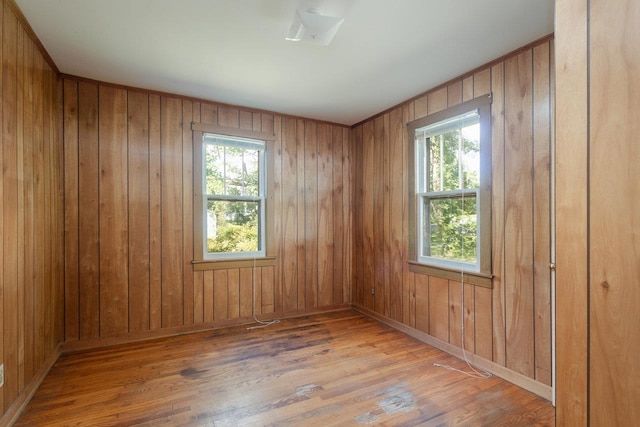 530 Water St W, Harrisonburg, VA 22801 - spare room with healthy amount of natural light, wood finished floors, and wood walls
