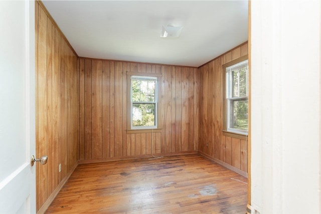 530 Water St W, Harrisonburg, VA 22801 - unfurnished room with light wood-type flooring, wooden walls, and baseboards