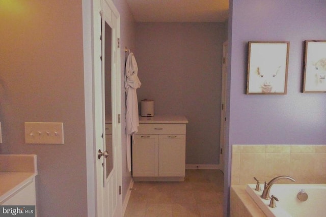bathroom featuring a bath