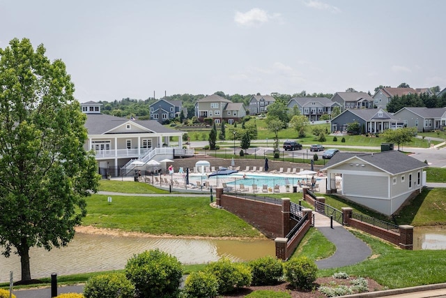 3277 Preston Shore Dr, Rockingham, VA 22801 - aerial view of residential area with a pool