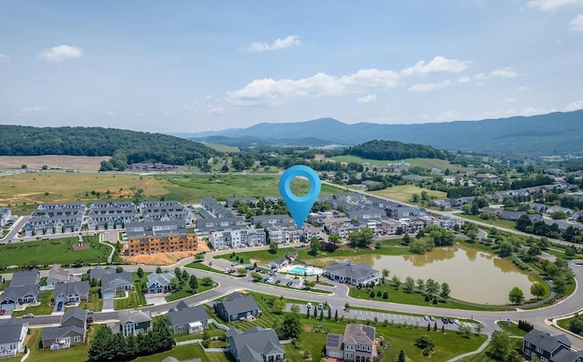 3277 Preston Shore Dr, Rockingham, VA 22801 - drone / aerial view of a water and mountain view