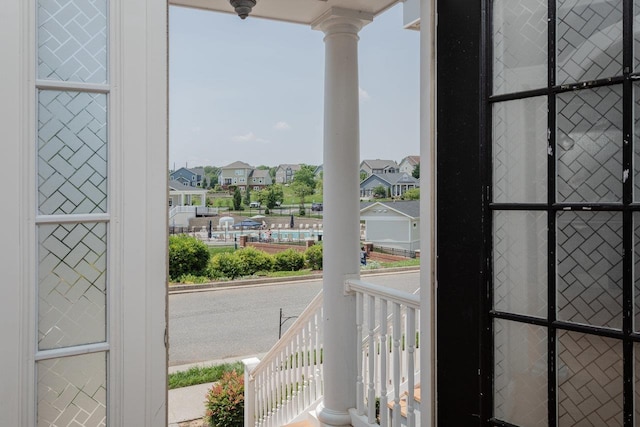 3277 Preston Shore Dr, Rockingham, VA 22801 - covered porch featuring a residential view