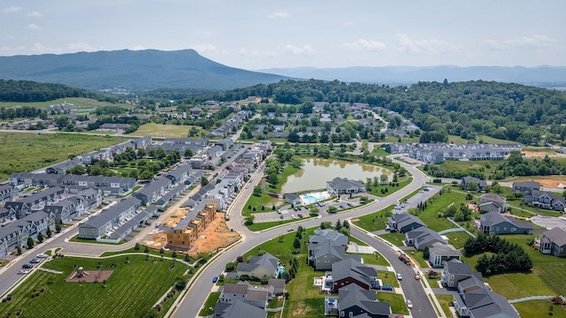 3277 Preston Shore Dr, Rockingham, VA 22801 - aerial view of property's location featuring a water and mountain view