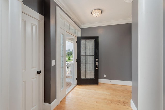 3277 Preston Shore Dr, Rockingham, VA 22801 - foyer featuring wood-type flooring and ornamental molding