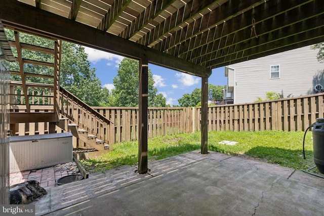 546 Highland Towne Ln, Warrenton, VA 20186 - fenced backyard with a patio area and stairs