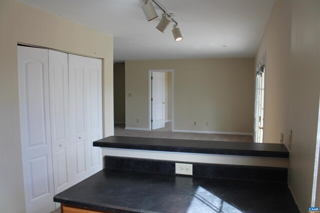 1313 Villa Way Unit F, Charlottesville, VA 22903 - interior space with rail lighting and baseboards