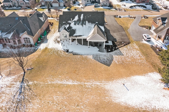 bird's eye view with a residential view