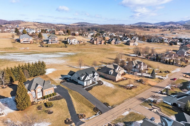 bird's eye view featuring a residential view